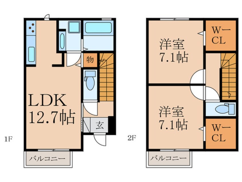 間取図 D-ROOM守恒　B棟