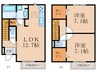 D-ROOM守恒　C棟 2LDKの間取り