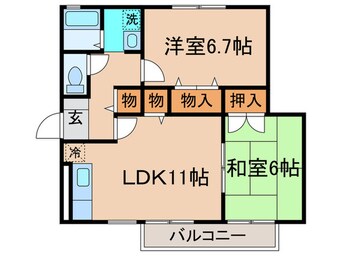 間取図 コンフォ－ル安守