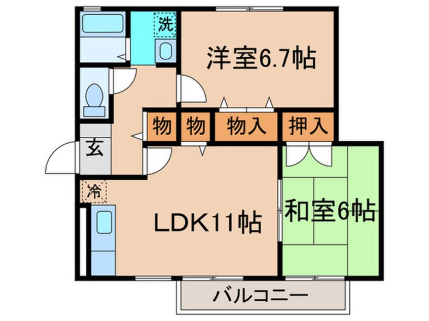 間取図 コンフォ－ル安守