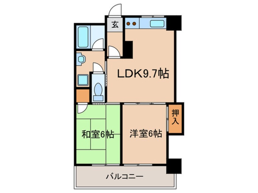 間取図 アークハイツ大濠