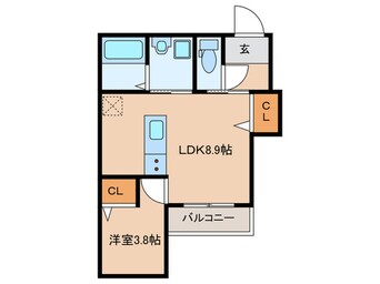 間取図 仮）アンレーヴ九工大