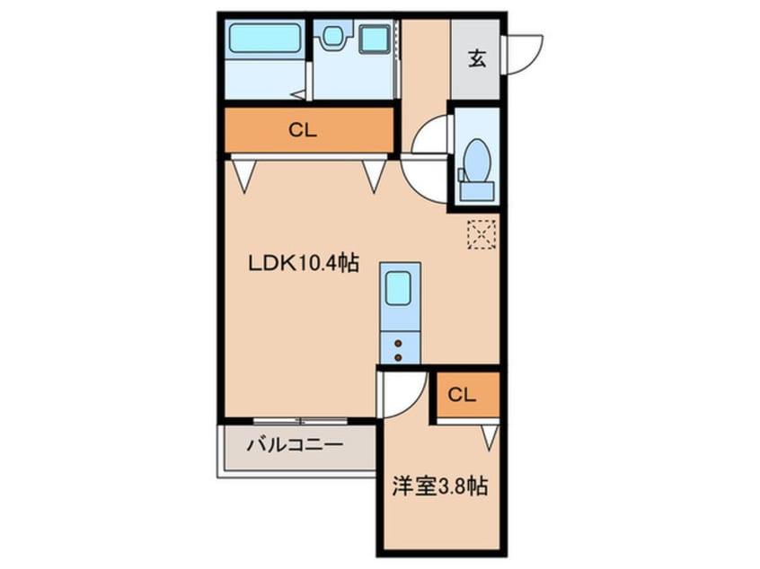 間取図 仮）アンレーヴ九工大
