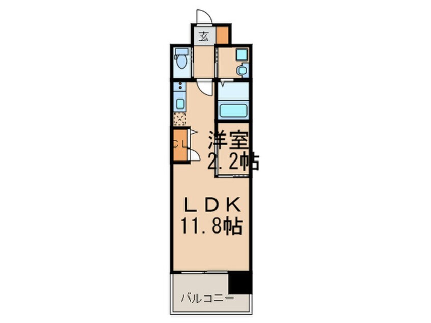 間取図 ｸﾞﾗﾝﾌｫｰﾚﾗｸﾞｾﾞ博多(502)