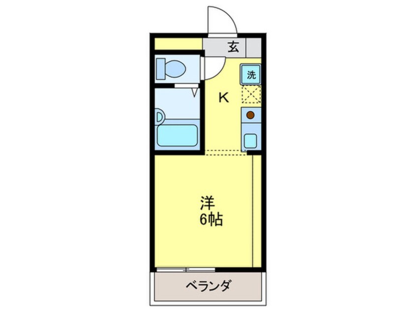 間取図 ビバリ－ハウス南八幡２Ｂ