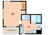 ＫＫＭビル 1Kの間取り