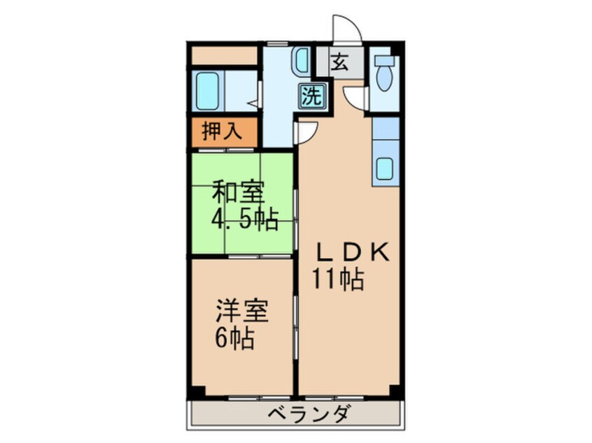 間取図 ブロッサムハイツ