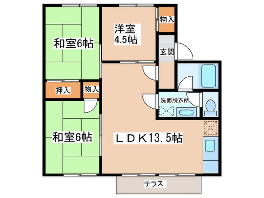 間取図 セジュールプルニエ Ｂ