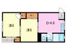 マキシム貴船 2DKの間取り