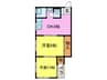 マキシム貴船 2DKの間取り