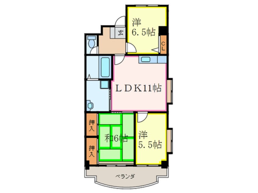 間取図 ジョイフル桧垣