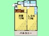 ﾗｲﾗｯｸ薬院 1LDKの間取り