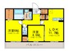 D-room大濠 2LDKの間取り