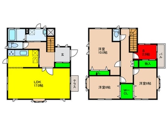 間取図 笹丘台貸家