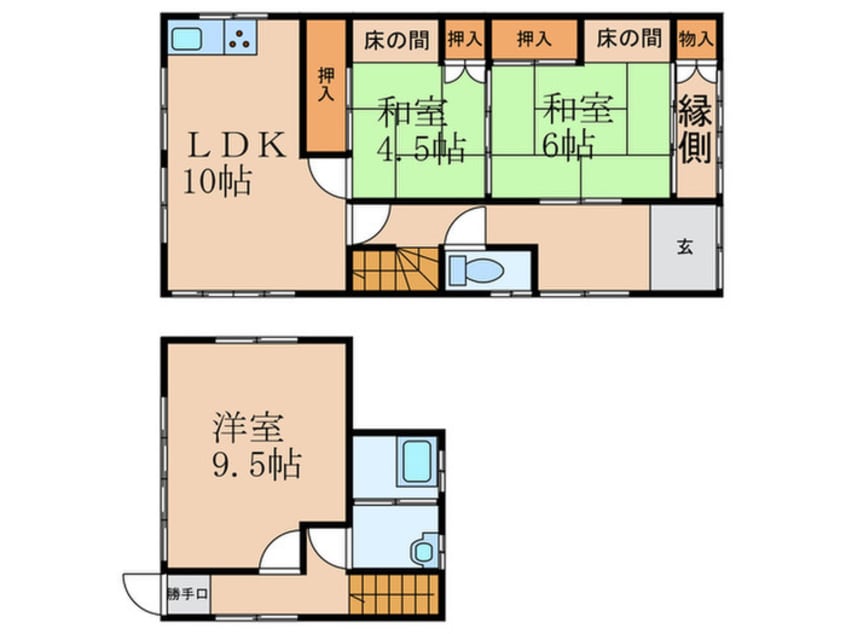 間取図 戸畑区丸町２丁目戸建