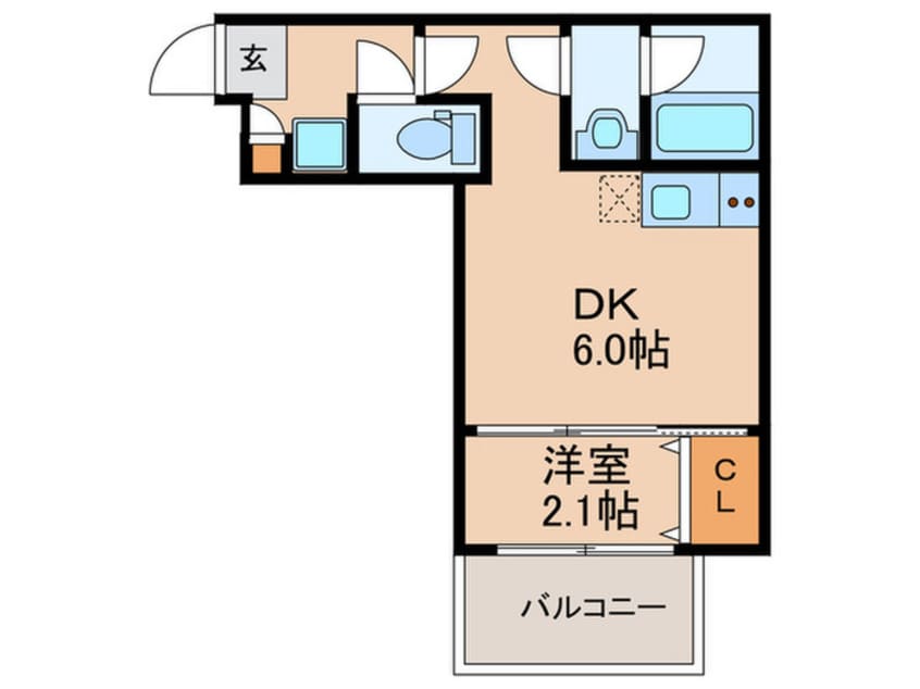 間取図 アクシス六本松Ｂ