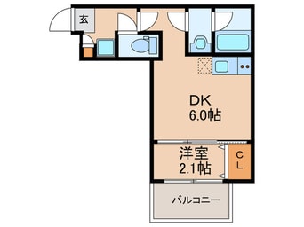 間取図 アクシス六本松Ｂ