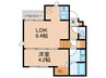 アクシス別府Ｂ 1LDKの間取り