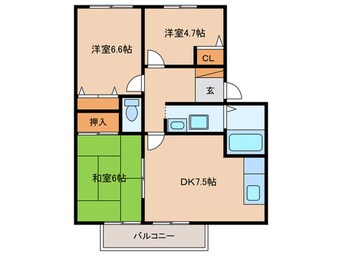 間取図 フォブール花田