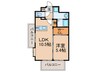 フェリス久留米シティ 1LDKの間取り