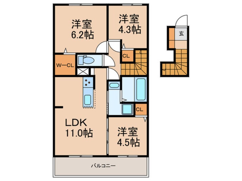 間取図 メゾンカオル