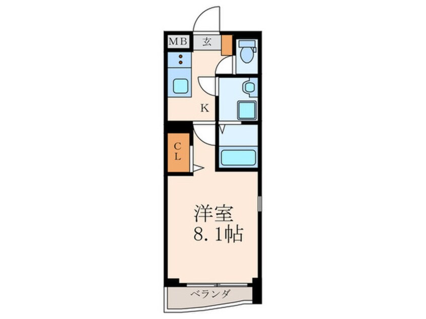 間取図 仮）MDIﾌﾟﾛｽｼﾞｮｲｱ北九大前