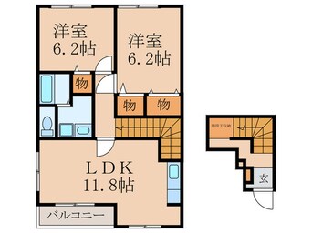 間取図 ﾘﾊﾞｰｻｲﾄﾞ広徳