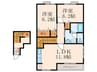 ﾘﾊﾞｰｻｲﾄﾞ広徳 2LDKの間取り