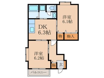 間取図 ﾘﾊﾞｰｻｲﾄﾞ広徳