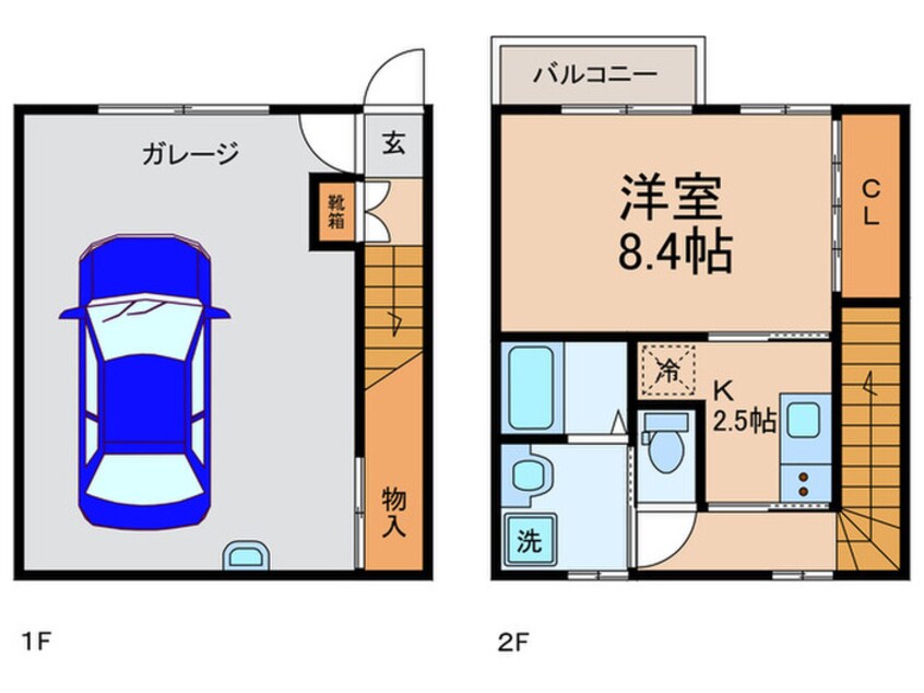 間取図 ギャラン中間　Ｂ