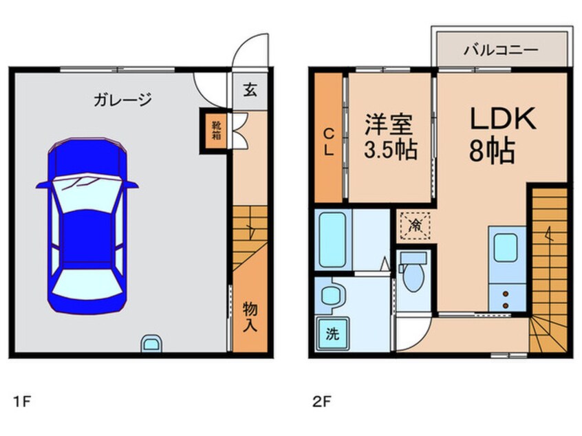 間取図 ギャラン中間　Ｃ