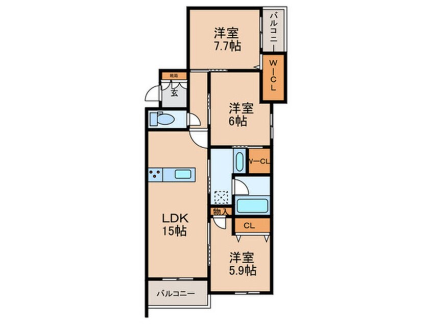 間取図 ポルトボヌール城西