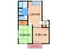 パ－ム和白丘 2LDKの間取り