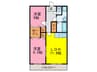 サンモール梅満 2LDKの間取り