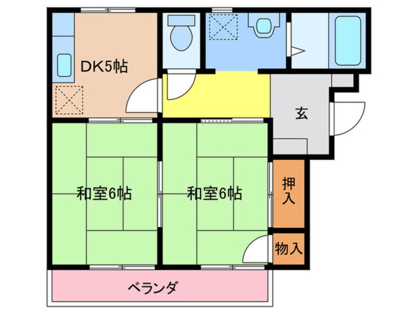 間取図 フレグランス福間Ａ