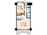 MDIロイヤルコート春の町 1LDKの間取り