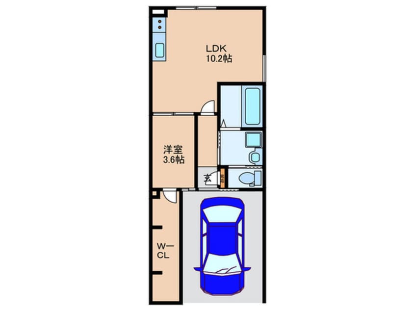 間取図 仮)隼人町真孝松山３２４９APA