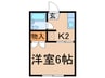 ホワイトハイツ春の町 1Kの間取り