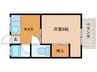 サンコーポ高辻 1Kの間取り