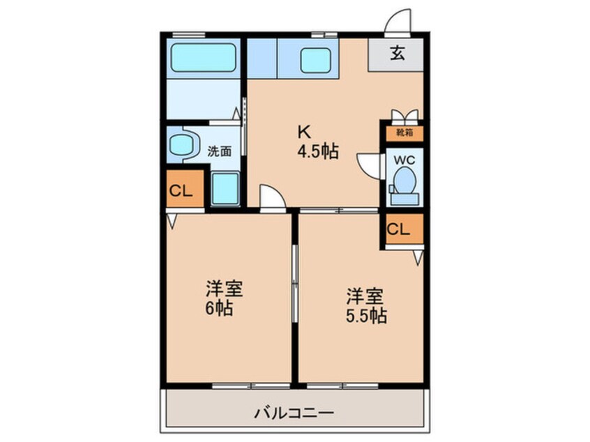間取図 グランドステージ木田Ａ棟