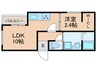TRIOVE　JR久留米駅前 1LDKの間取り