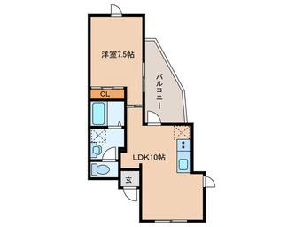間取図 ジェムキャッスル桜坂Ⅱ