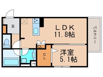 間取図 仮)D-ROOM南福岡
