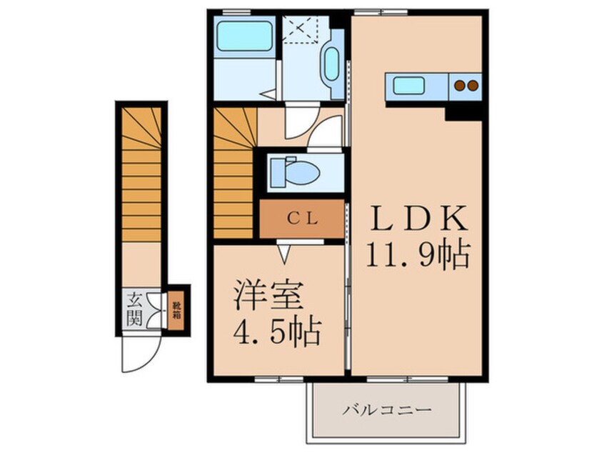 間取図 ｻﾞ　ｽﾀﾝﾄﾞ　ﾛｯｸ