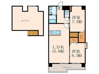 間取図 ｵｰｳﾞｨｼﾞｮﾝQULAS小倉金田