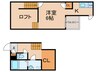 CB久留米ヴェール 1Kの間取り