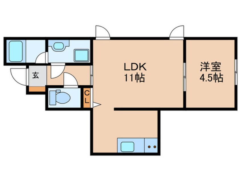 間取図 仮）湯町１丁目AP