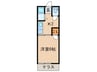 青山ハイツ 1Kの間取り