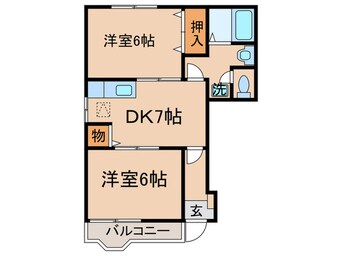 間取図 エヴァーグリーンＤ