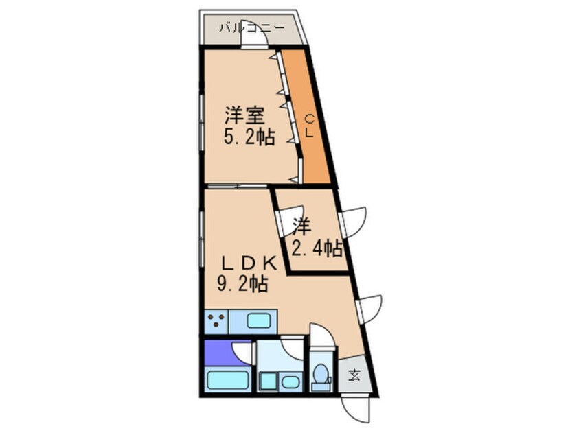 間取図 カ－サ・フェルマ－タ